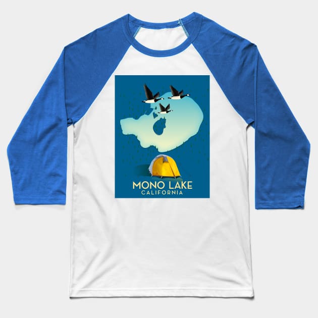 Mono Lake California USA Baseball T-Shirt by nickemporium1